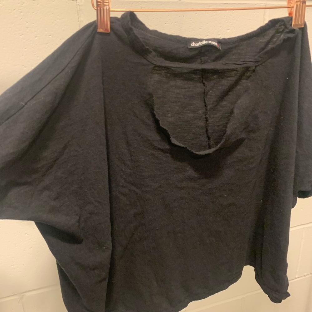 Cut black shirt